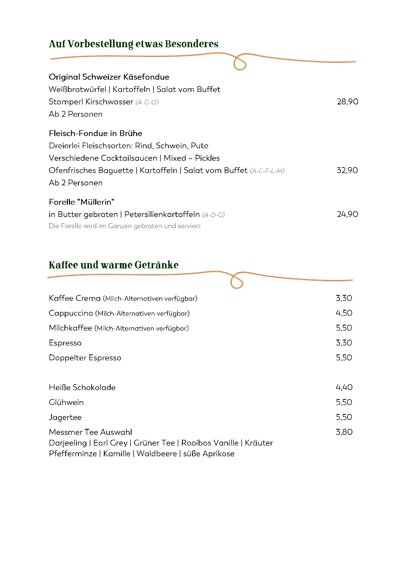 Speisekarte Walserkreuz in Hirschegg, Seite 4