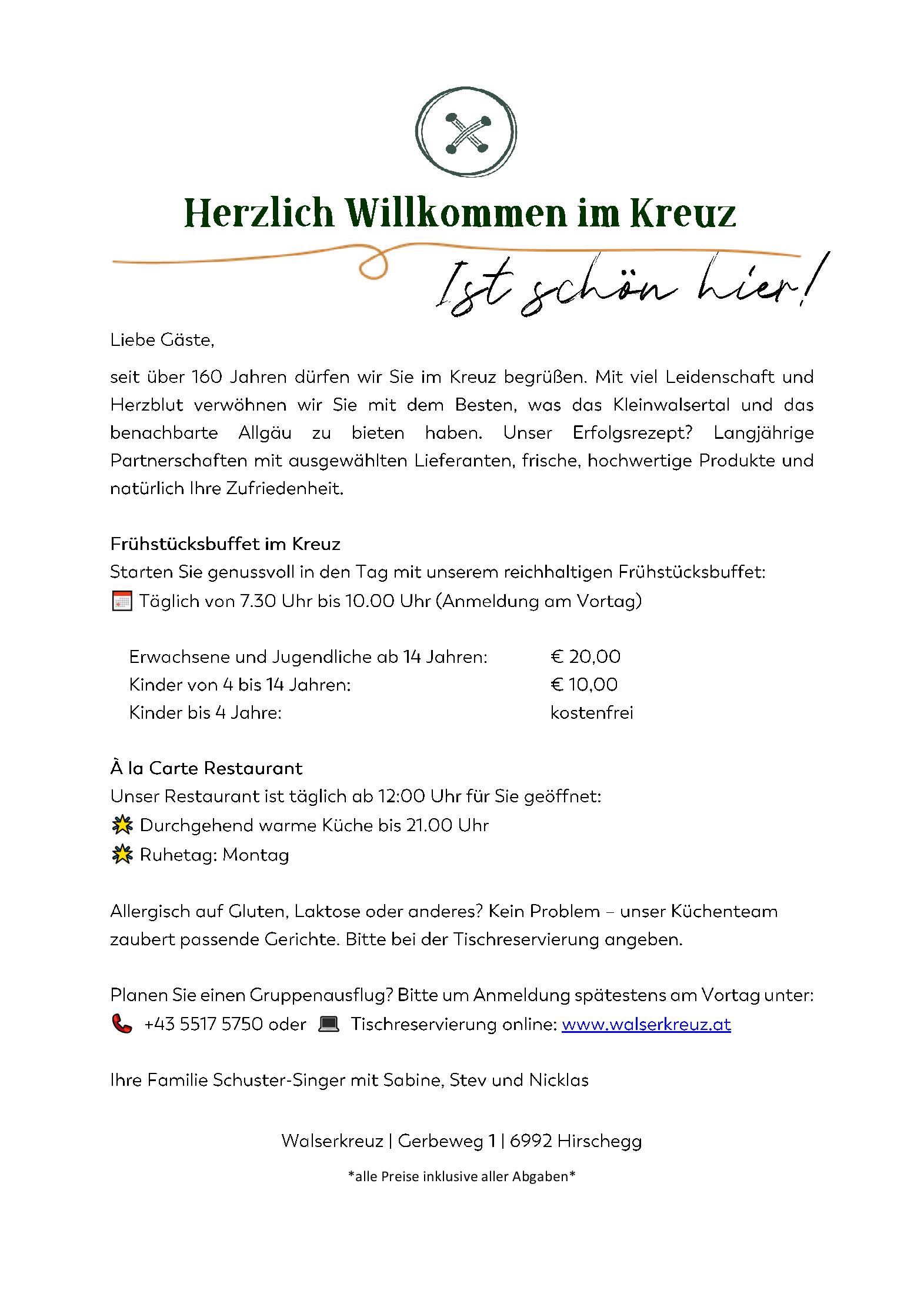 Speisekarte Walserkreuz in Hirschegg, Seite 15