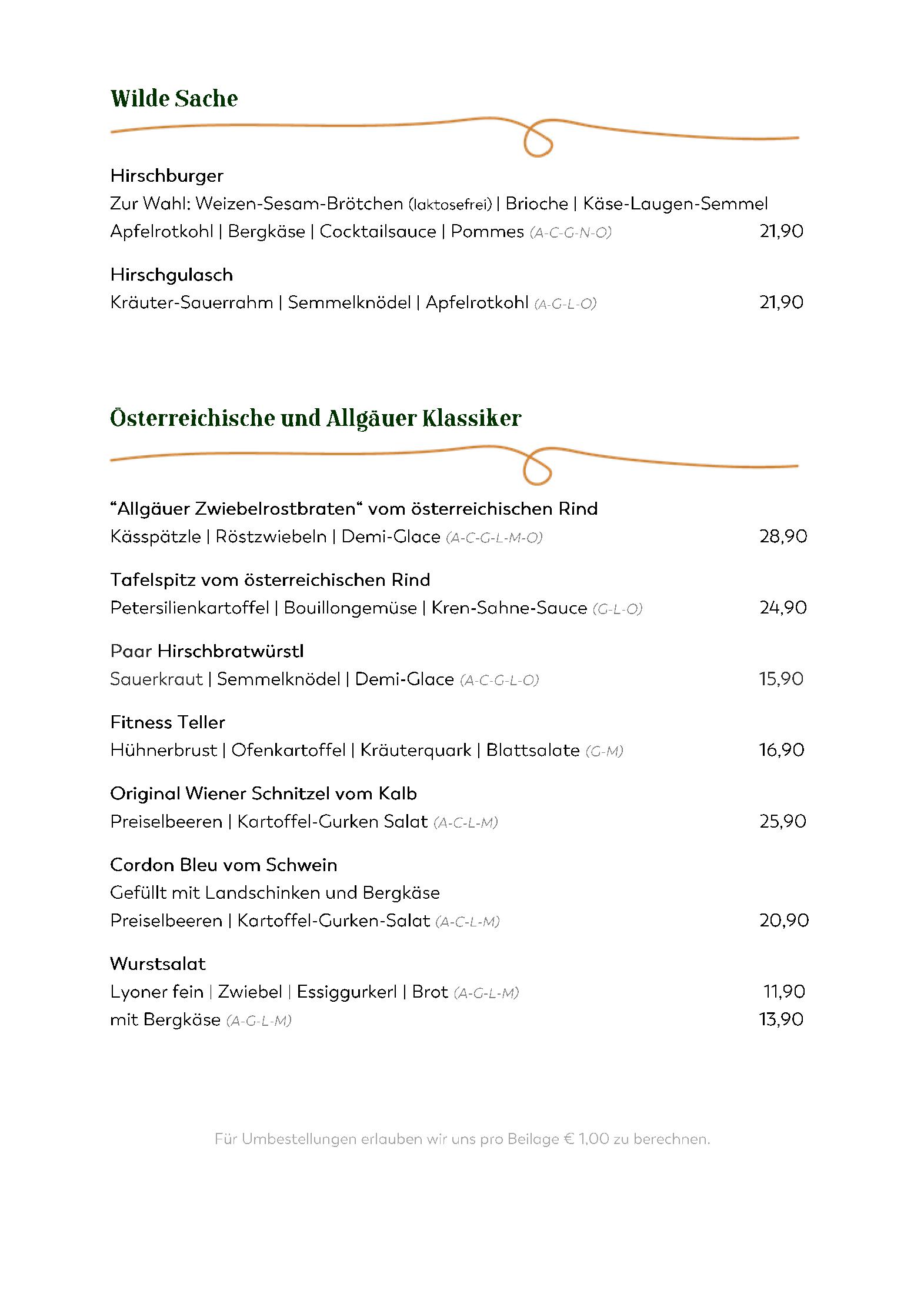 Speisekarte Walserkreuz in Hirschegg, Seite 12