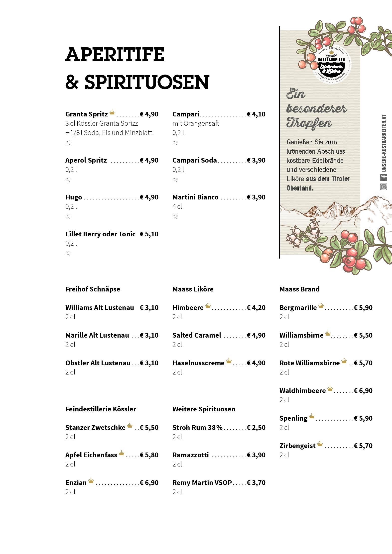 Speisekarte Der Grissemann in Zams, Seite 8