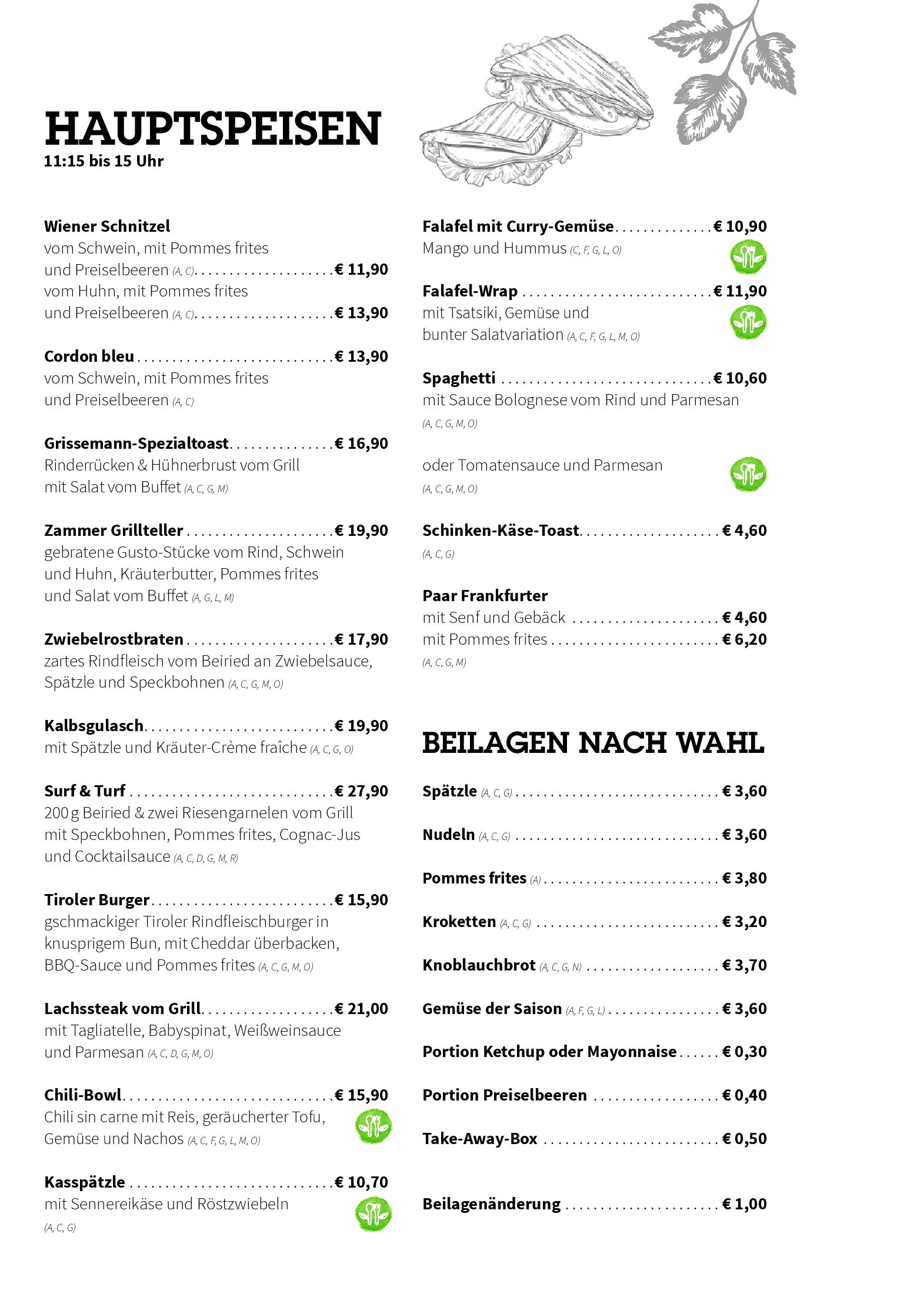 Speisekarte Der Grissemann in Zams, Seite 13