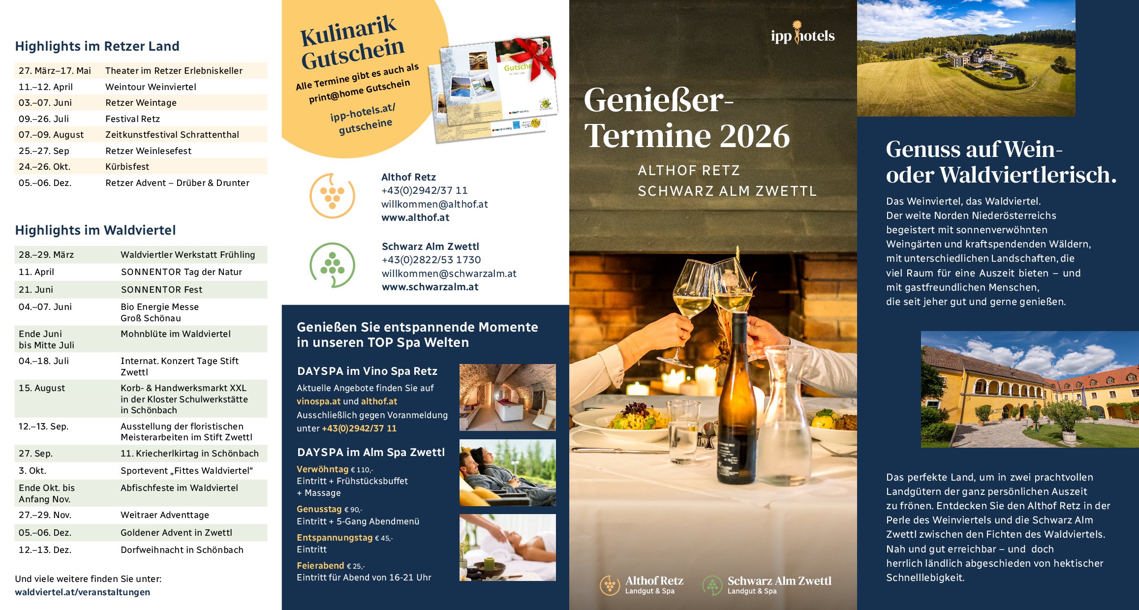 Speisekarte Landgut & SPA Althof Retz in Retz, Seite 1